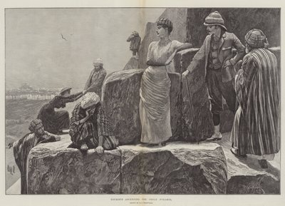 Touristes montant la Grande Pyramide - Richard Caton Woodville junior